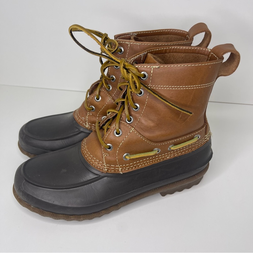 Sperry Men's 8 Brown Leather Decoy Duck Boots Winter Weather‎ Gorpcore Outdoor